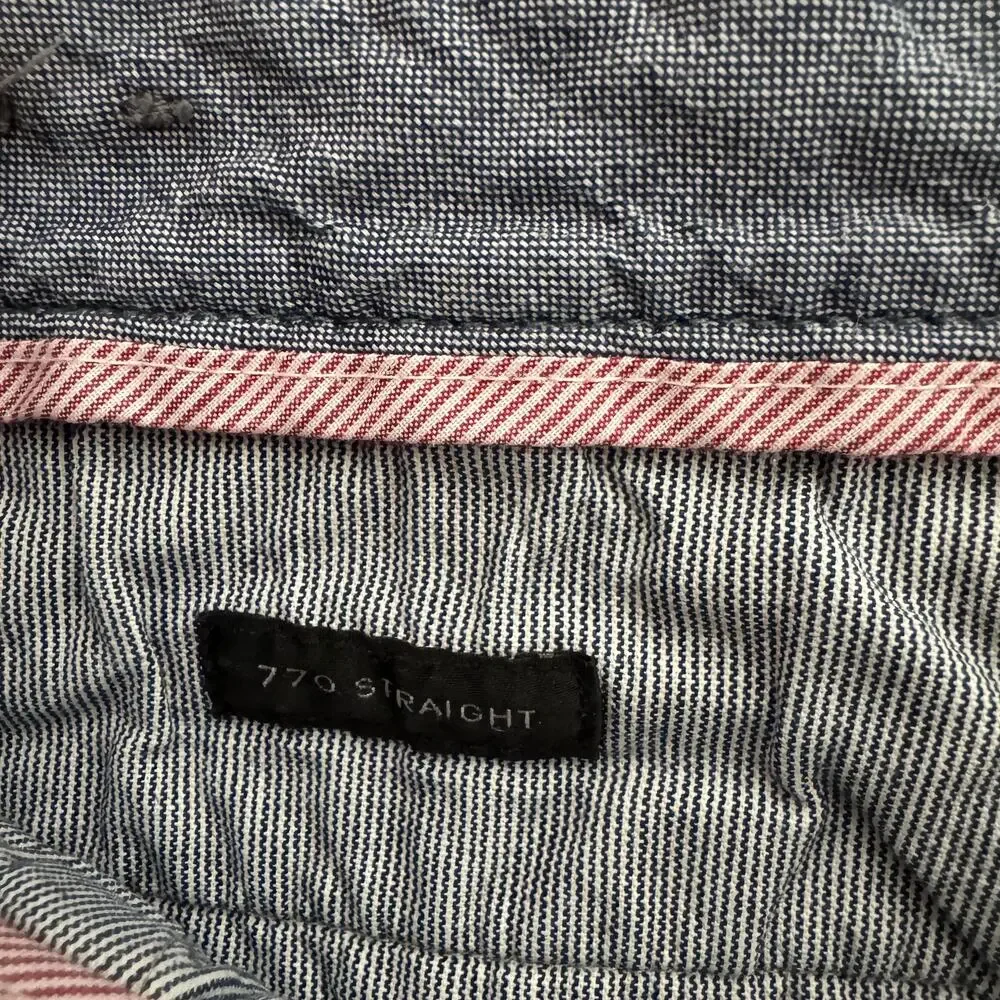 JCrew 770 Straight-Fit Core Stretch Chino Pants Mens W33 L30 Jet Grey/Tan AR886